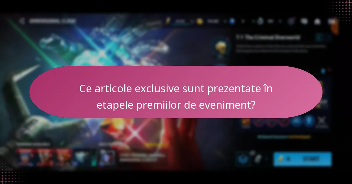 Ce materiale de upgrade pot fi obținute prin etapele evenimentelor?